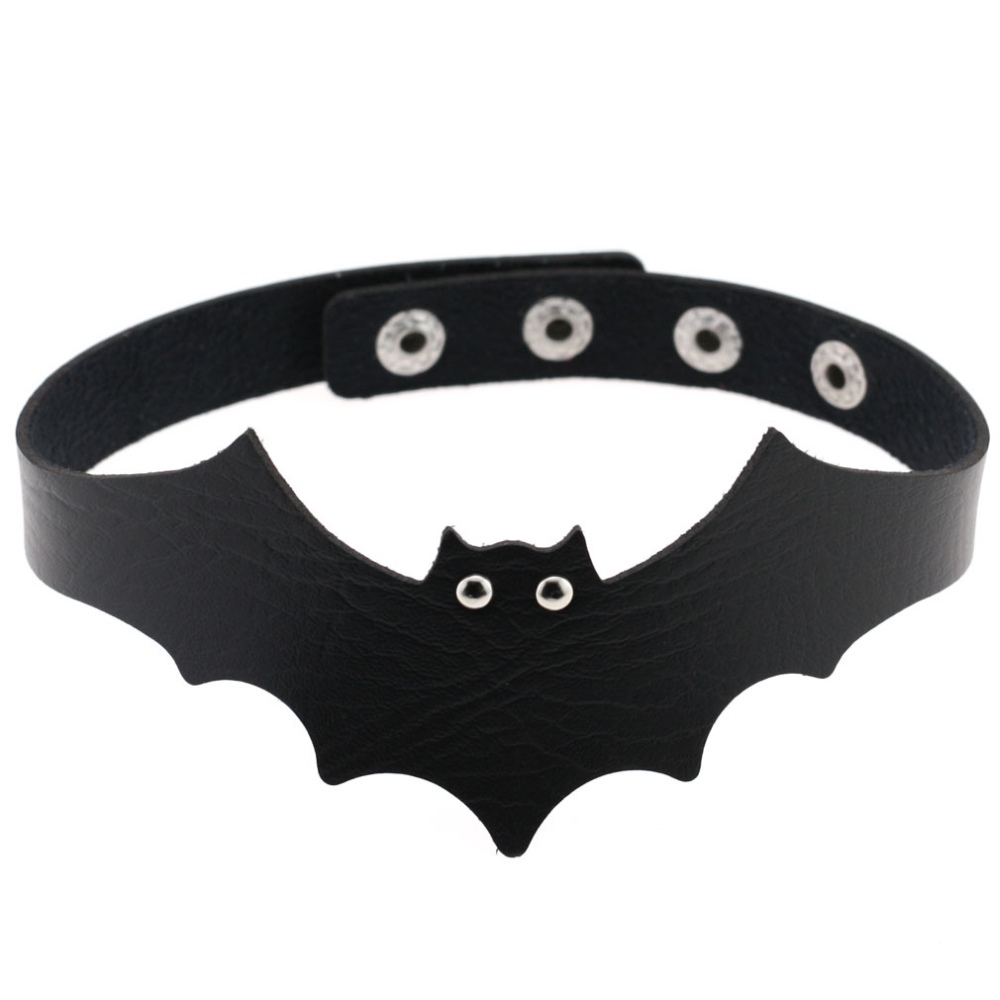 Bullet 69 - Bat Shape Choker - Zwart/Zwart